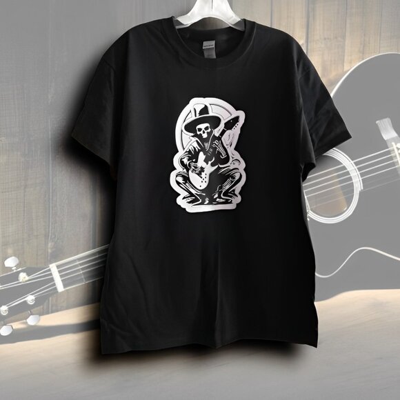 TSHIRT FOR MEN lover guitar , reaper , skull - Picture 1 of 3